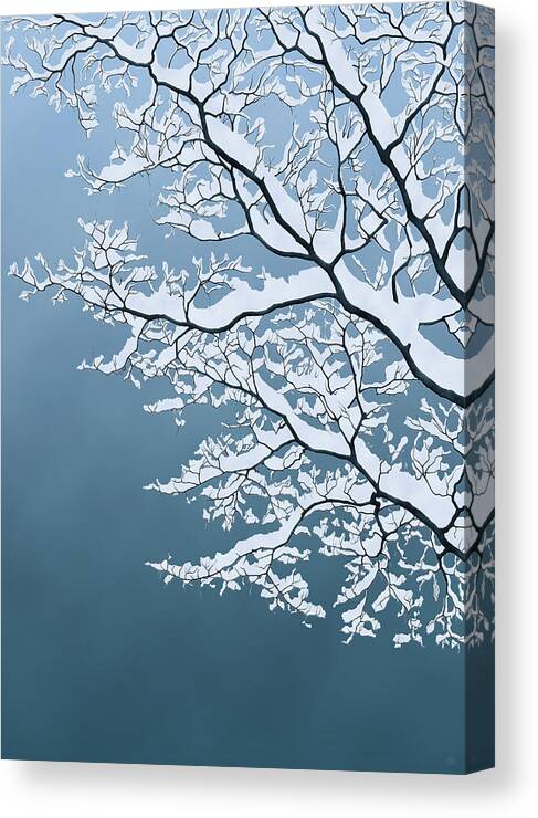 Winter Is Coming Canvas Print featuring the digital art Clear sky by Moira Risen