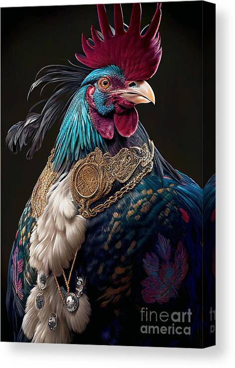 Anthropomorphism Canvas Print featuring the painting Coloratura VII by Mindy Sommers