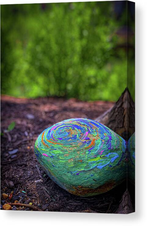 Landscape Canvas Print featuring the photograph Colorful Rock by Lora J Wilson