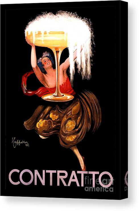 Contratto Canvas Print featuring the painting Contratto Advertising Poster by Leonetto Cappiello