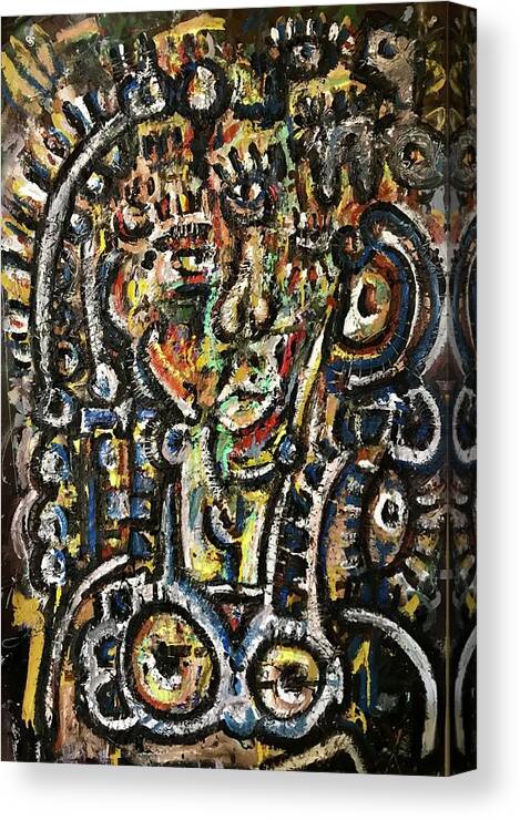 Abstract  Canvas Print featuring the painting The Queen April 2020 by Gustavo Ramirez