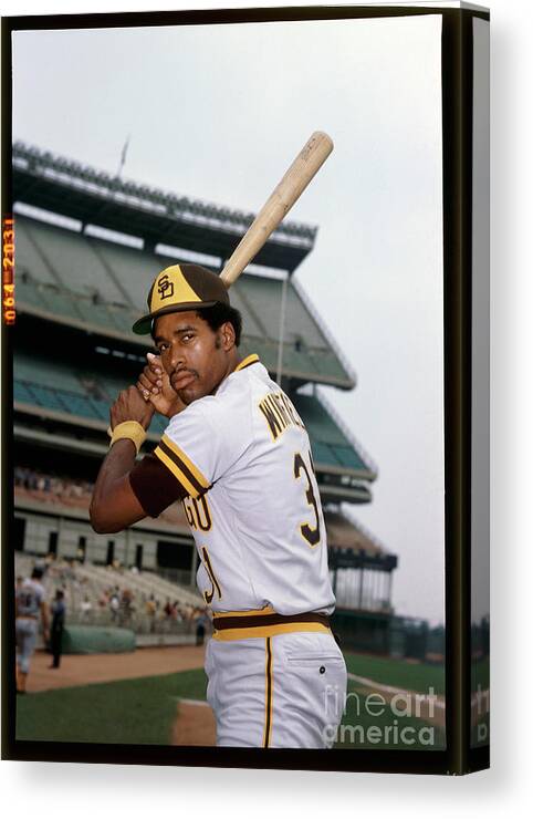 Sports Bat Canvas Print featuring the photograph Dave Winfield by Louis Requena