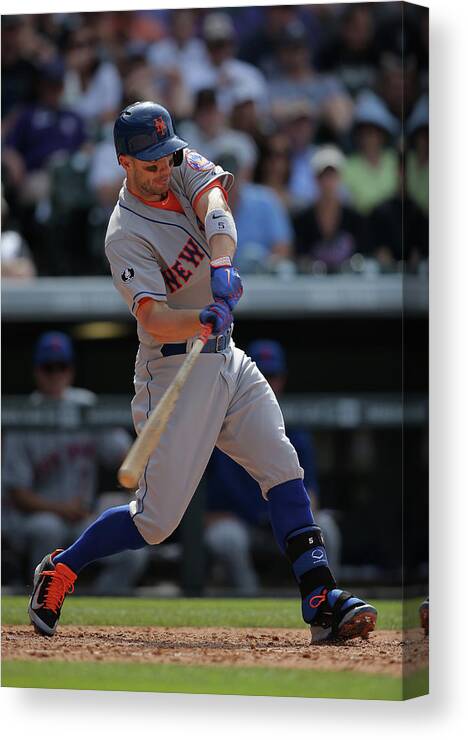 National League Baseball Canvas Print featuring the photograph David Wright by Doug Pensinger