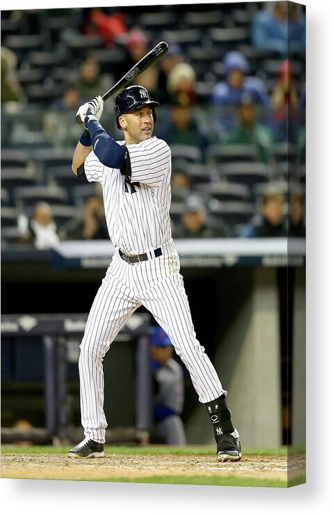 Game Two Canvas Print featuring the photograph Derek Jeter by Elsa