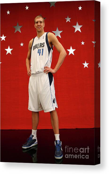 Nba Pro Basketball Canvas Print featuring the photograph Dirk Nowitzki by Jesse D. Garrabrant