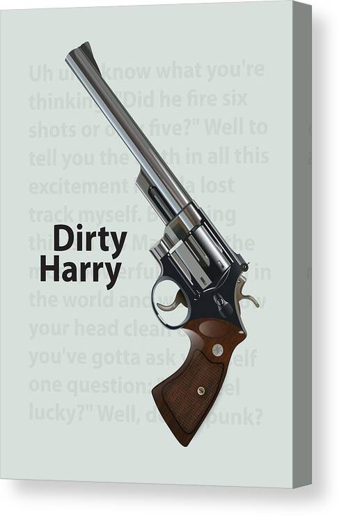 Movie Poster Canvas Print featuring the digital art Dirty Harry - Alternative Movie Poster by Movie Poster Boy