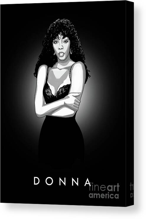Donna Summer Canvas Print featuring the digital art Donna Summer by Bo Kev
