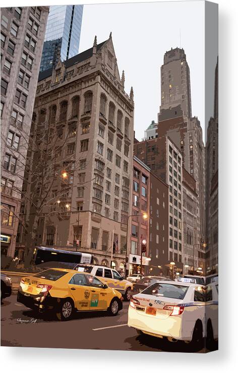 Photograph Canvas Print featuring the photograph Downtown Chicago Scene I by Suzanne Gaff
