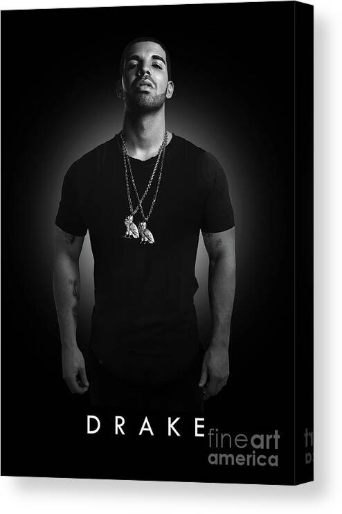 Drake Canvas Print featuring the digital art Drake by Bo Kev