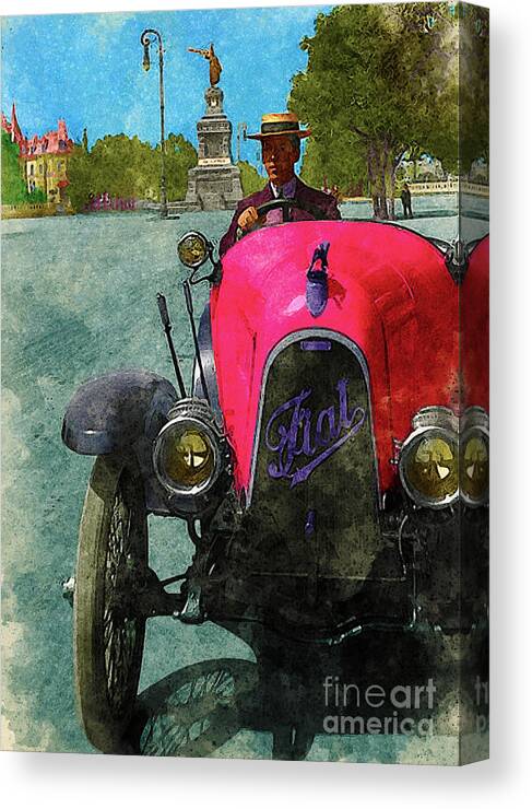 Mexico City Canvas Print featuring the digital art Driving in Mexico City by Marisol VB