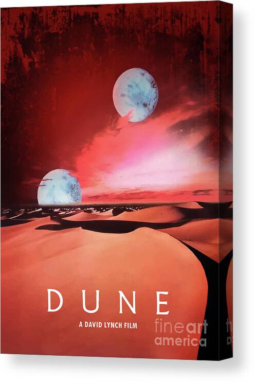 Movie Poster Canvas Print featuring the digital art Dune by Bo Kev