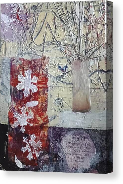 Spring Canvas Print featuring the mixed media Early Spring by Suzanne Berthier