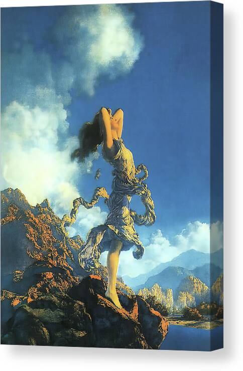 Maxfield Parrish Canvas Print featuring the photograph Ecstasy by Maxfield Parrish