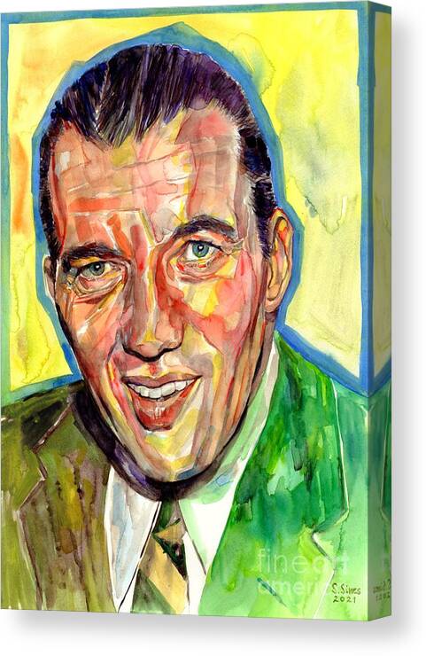 Ed Sullivan Canvas Print featuring the painting Ed Sullivan Portrait by Suzann Sines