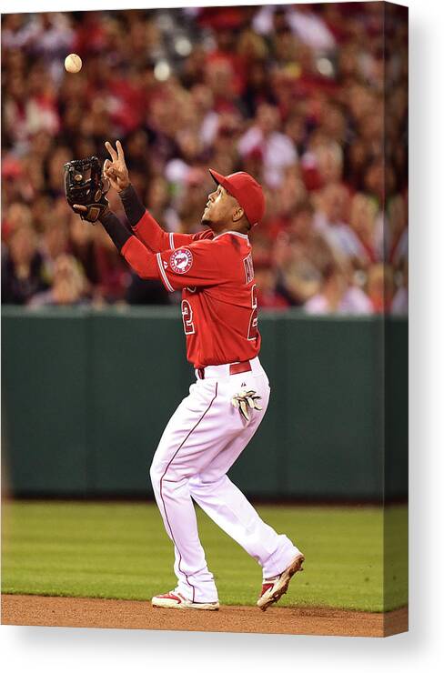 People Canvas Print featuring the photograph Erick Aybar by Harry How