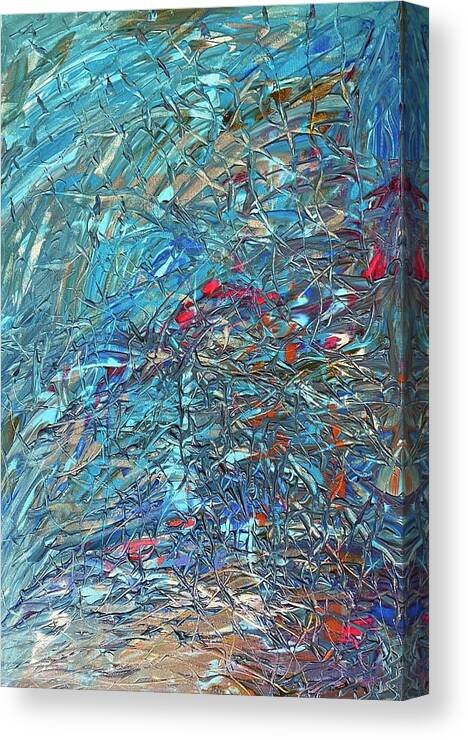 Abstract Canvas Print featuring the painting Feeling The Losses Flow Codes by Anjel B Hartwell