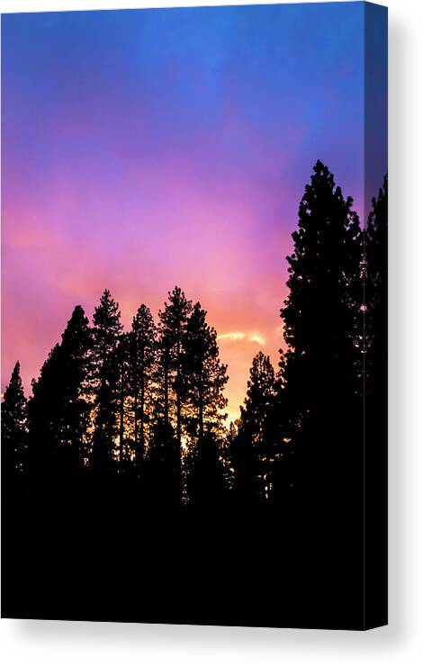 Clouds Canvas Print featuring the photograph Fire in the Sky by Gary Geddes