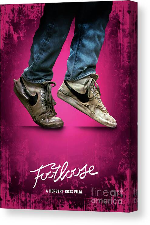 Movie Poster Canvas Print featuring the digital art Footloose by Bo Kev
