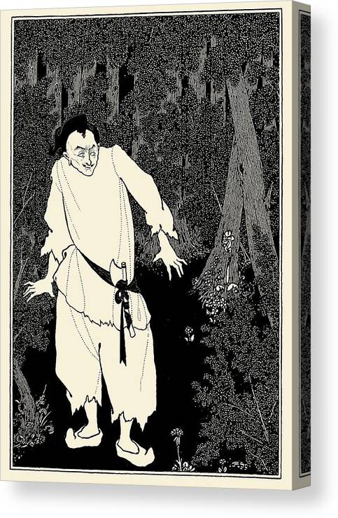 Aubrey Beardsley Canvas Print featuring the drawing Forty Thieves Alibaba 1920 by Aubrey Beardsley
