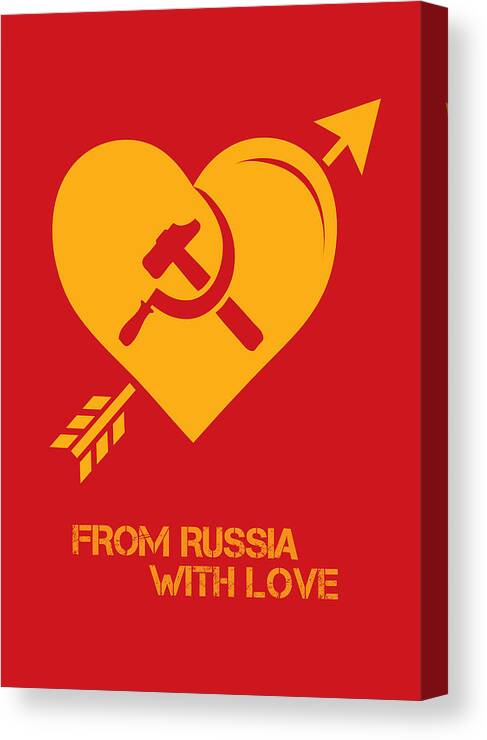 Movie Poster Canvas Print featuring the digital art From Russia With Love - Alternative Movie Poster by Movie Poster Boy