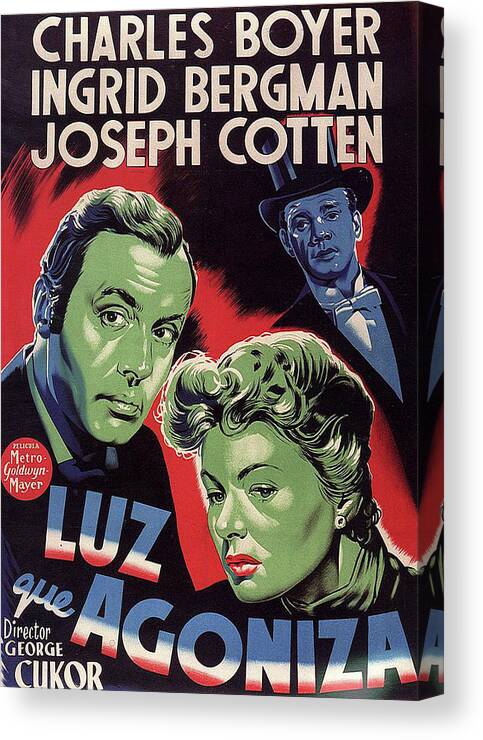 Charles Boyer Canvas Print featuring the mixed media ''Gaslight'' - 1944 #1 by Movie World Posters