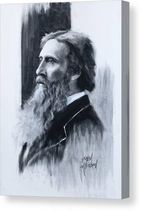 George Macdonald Canvas Print featuring the drawing George Macdonald by Jordan Henderson