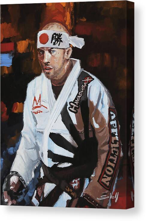 Gsp Canvas Print featuring the painting George St-Pierre GSP by Sv Bell