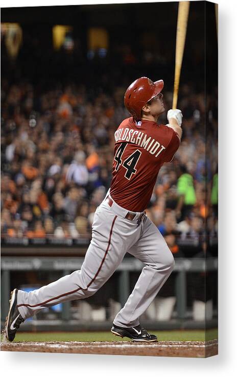 San Francisco Canvas Print featuring the photograph Gerardo Parra and Paul Goldschmidt by Thearon W. Henderson
