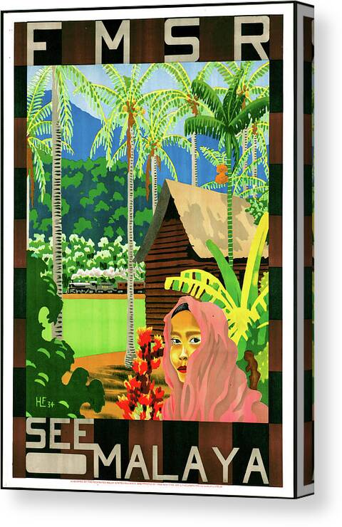 Golden Canvas Print featuring the digital art Golden Chersonese, Malaya by Long Shot