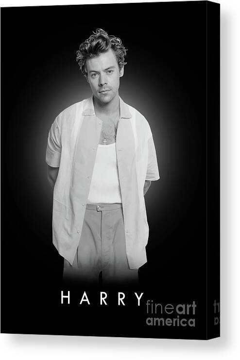 Hary Styles Canvas Print featuring the digital art Hary Styles by Bo Kev