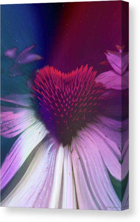 Heavenly Heart Canvas Print featuring the digital art Heavenly Heart by Linda Sannuti
