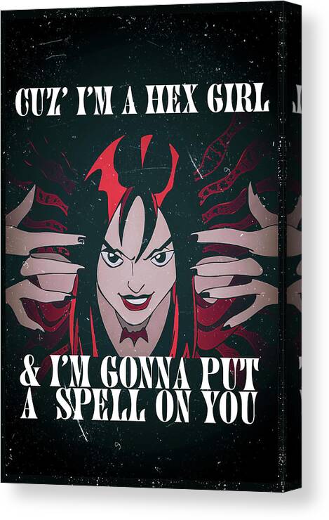 Hex Girls Canvas Print featuring the digital art Hex Girl by Christina Rick