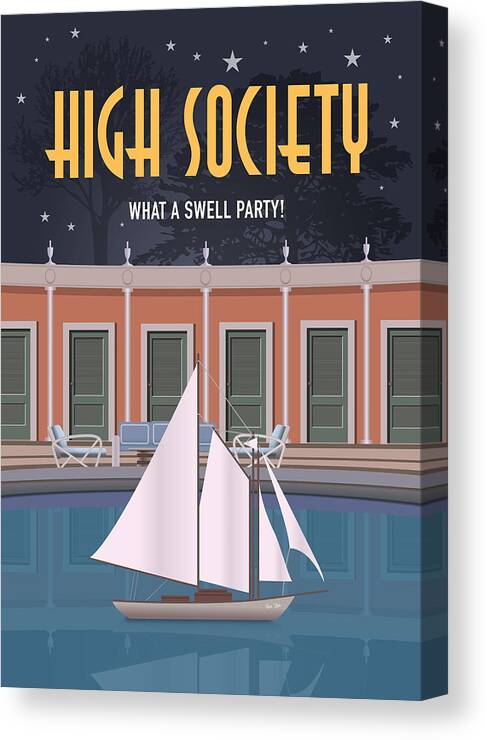 Movie Poster Canvas Print featuring the digital art High Society - Alternative Movie Poster by Movie Poster Boy
