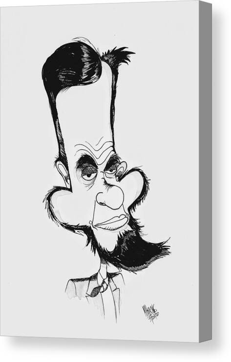 Lincoln Canvas Print featuring the drawing Honest Abe by Michael Hopkins