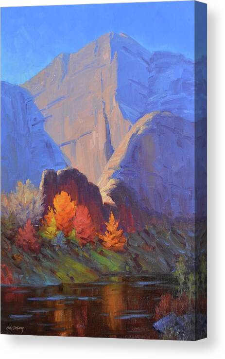 Fall Canvas Print featuring the painting Impression Autumn by Cody DeLong