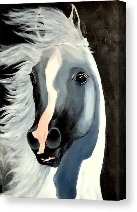 Horse Canvas Print featuring the painting In the Wind by Diana Cochran