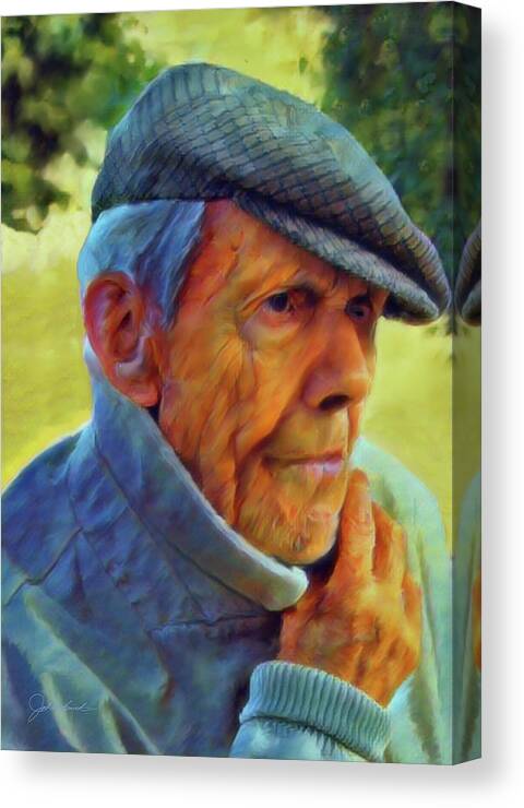 Traditions Canvas Print featuring the painting Italian Elder by Joel Smith