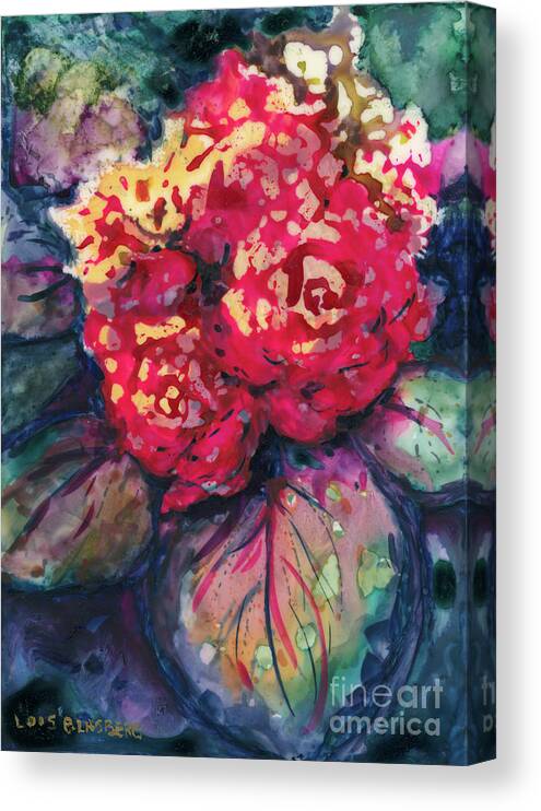 Party Canvas Print featuring the painting It's a Party by Lois Blasberg