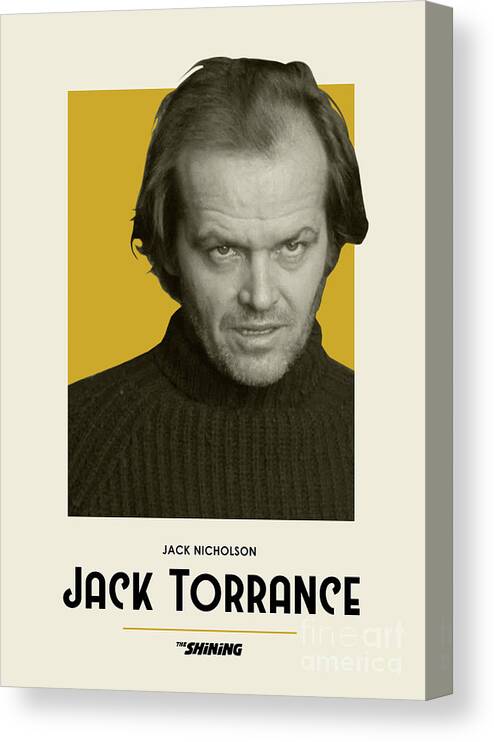 Movie Poster Canvas Print featuring the digital art Jack Nicholson The Shining by Bo Kev
