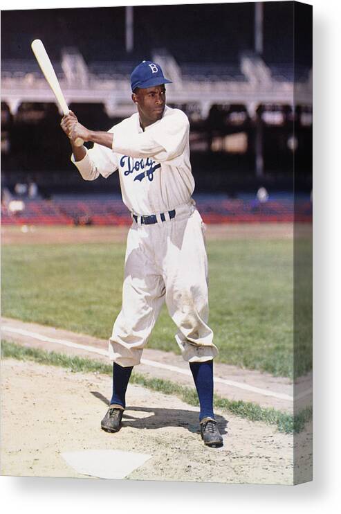 Jackie Robinson, Brooklyn Dodgers Canvas Print / Canvas Art by American  Photo - Pixels