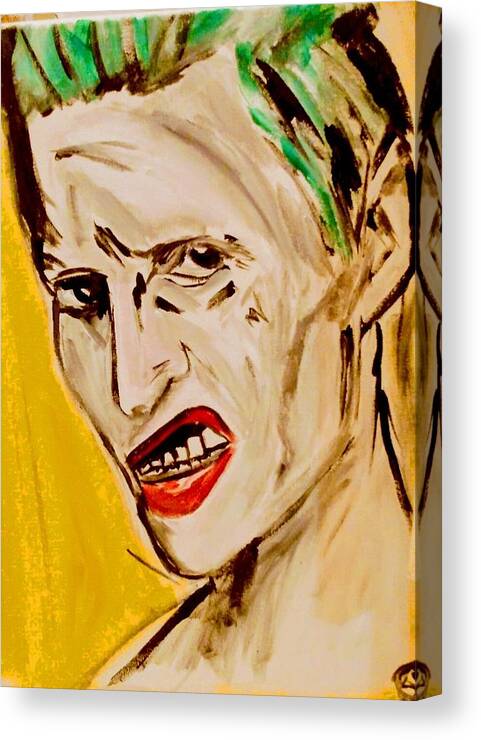 Joker Canvas Print featuring the painting Joker 1 by Shemika Bussey