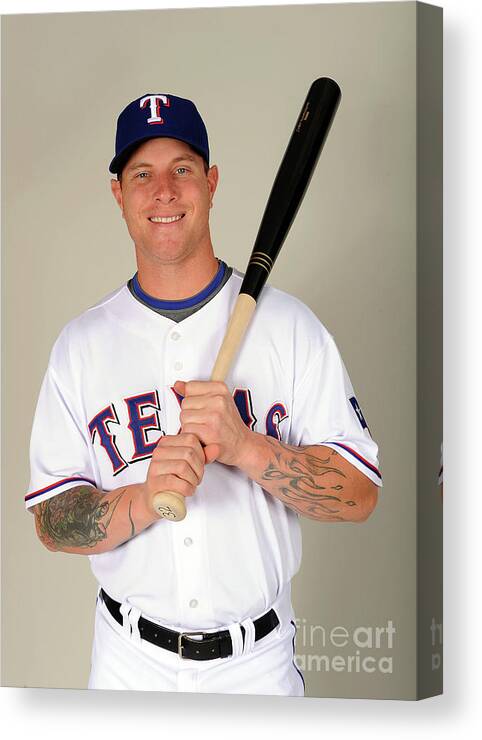 Media Day Canvas Print featuring the photograph Josh Hamilton by Harry How