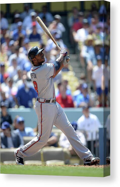 American League Baseball Canvas Print featuring the photograph Justin Upton by Harry How