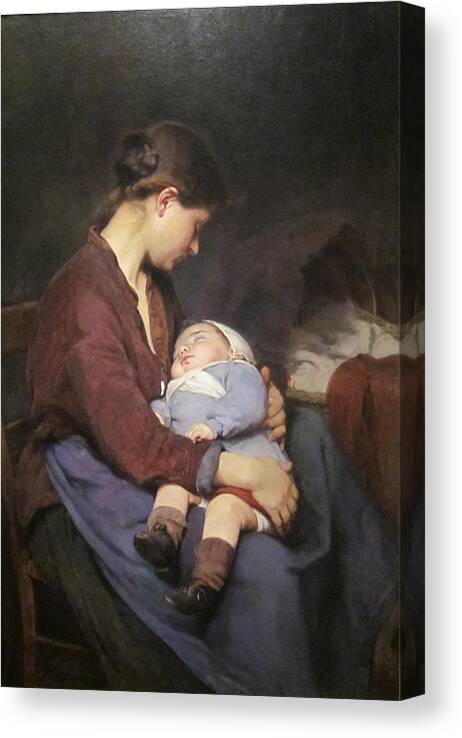 1888 Canvas Print featuring the painting La mere The Mother  1888 by Wmpearl