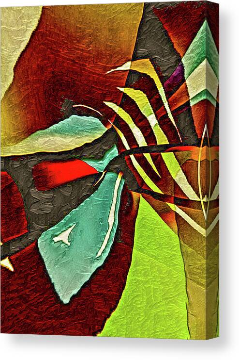 Abstract Canvas Print featuring the digital art Landscape silhouette abstract by Silver Pixie