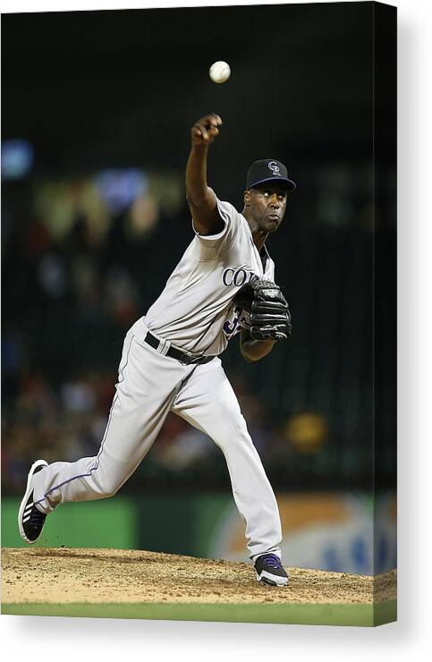 Ninth Inning Canvas Print featuring the photograph Latroy Hawkins by Rick Yeatts