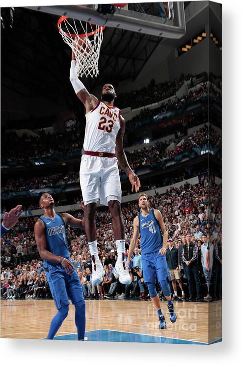 Nba Pro Basketball Canvas Print featuring the photograph Lebron James by Glenn James