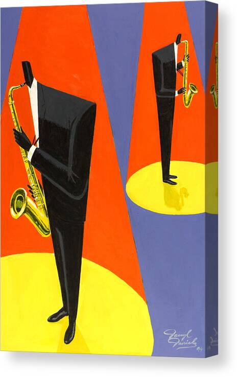 Music Canvas Print featuring the painting Light Notes by Darryl Daniels