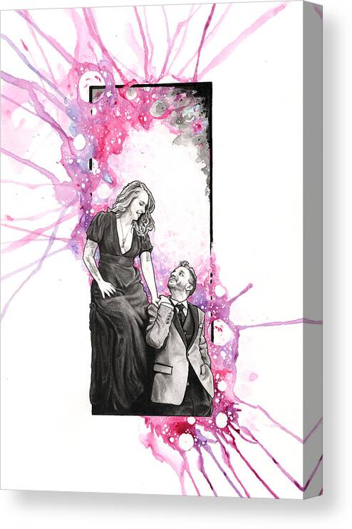 Love Canvas Print featuring the painting Love and Raige by Tiffany DiGiacomo