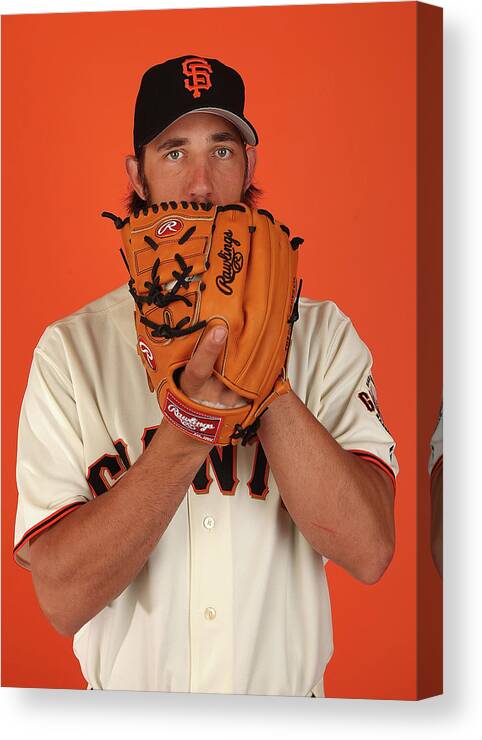 Media Day Canvas Print featuring the photograph Madison Bumgarner by Christian Petersen